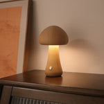 Wooden Vintage Mushroom Table Lamp
