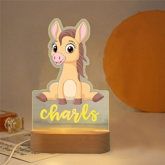 Personalized Name Animals Night Lights