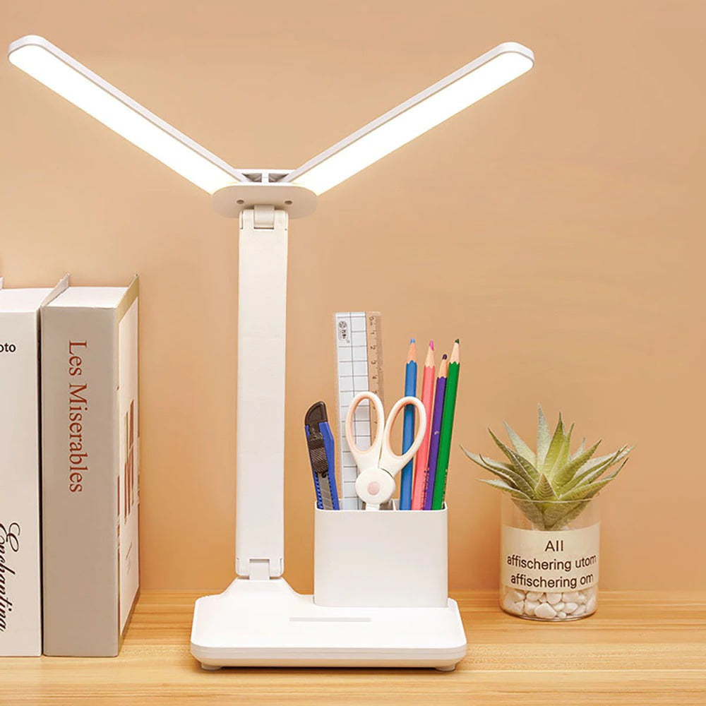 3 In 1 Rechargeable Led Desk Lamp, Phone Holder And Pen Holder