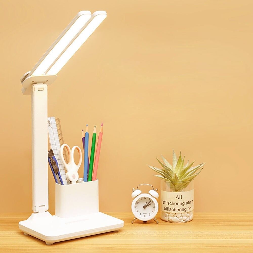 3 In 1 Rechargeable Led Desk Lamp, Phone Holder And Pen Holder