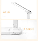 3 In 1 Rechargeable Led Desk Lamp, Phone Holder And Pen Holder