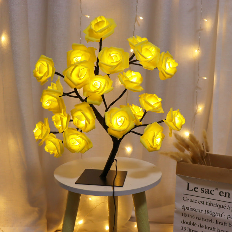 Charming Rose Tree Table Lamp