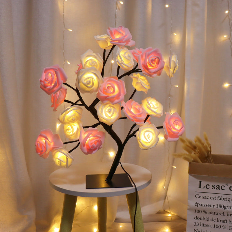 Charming Rose Tree Table Lamp