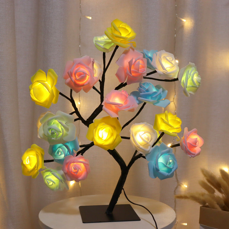 Charming Rose Tree Table Lamp