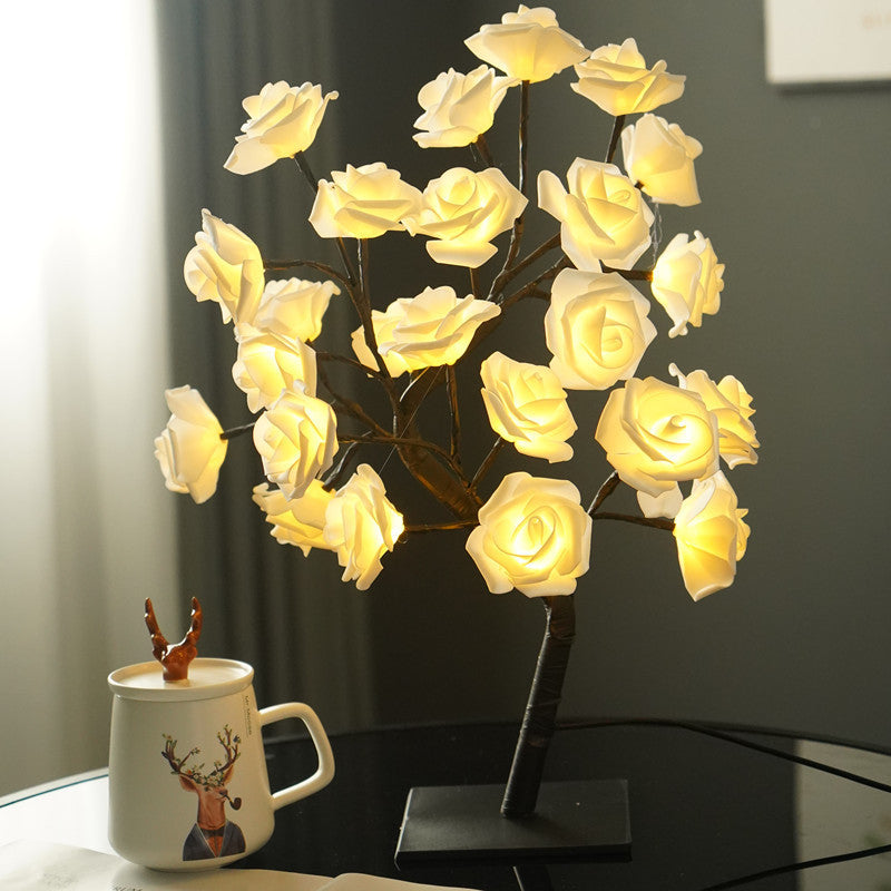 Charming Rose Tree Table Lamp