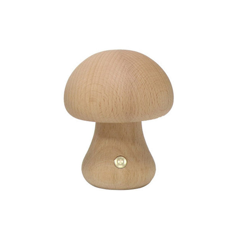 Wooden Vintage Mushroom Table Lamp