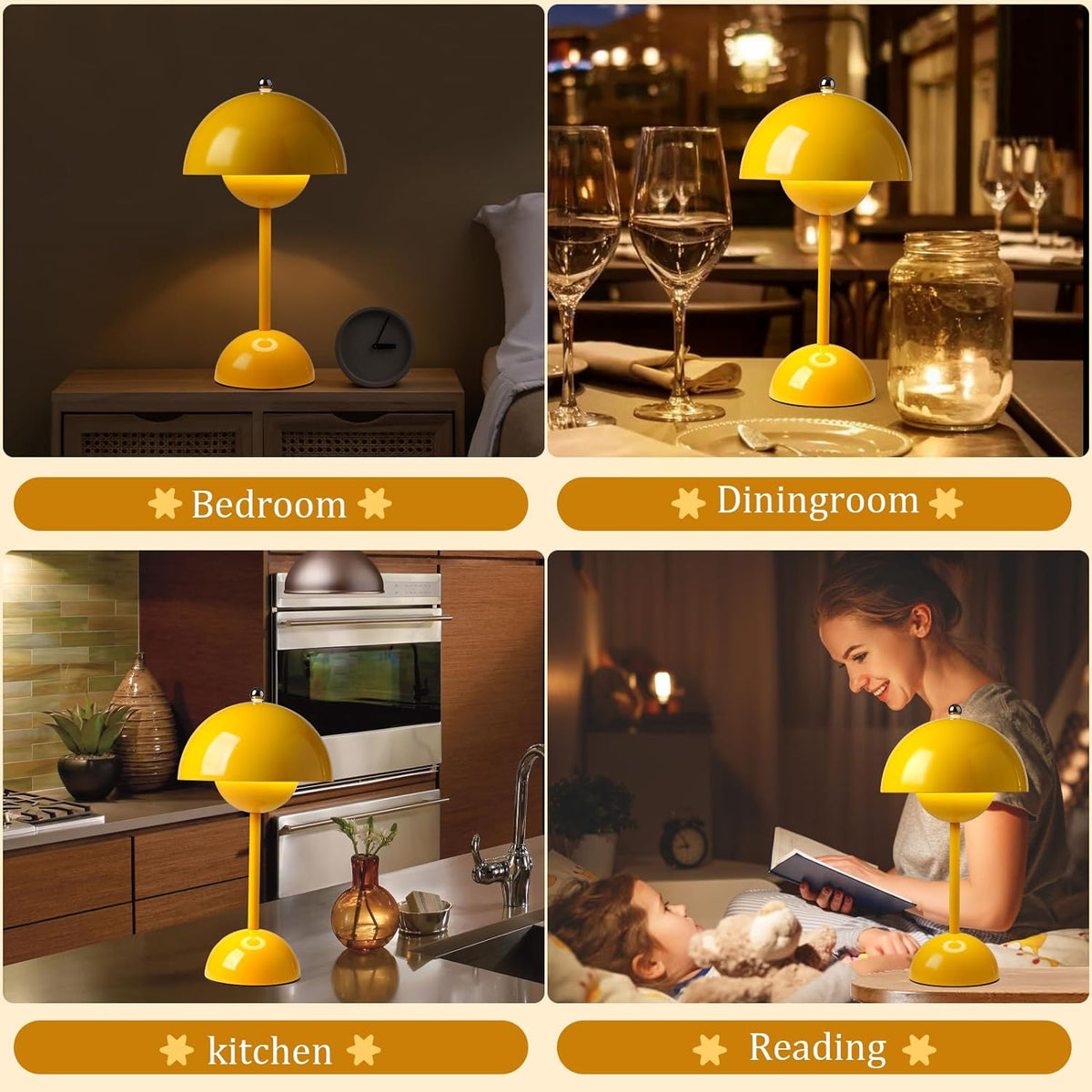 Minimalist Flowerpot Portable Mushroom Table Lamp