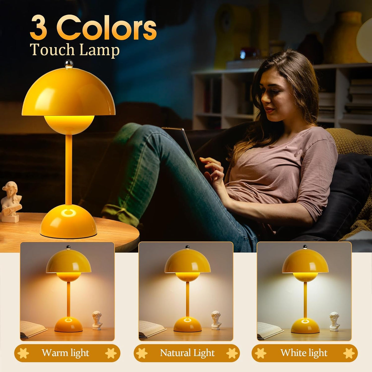 Minimalist Flowerpot Portable Mushroom Table Lamp