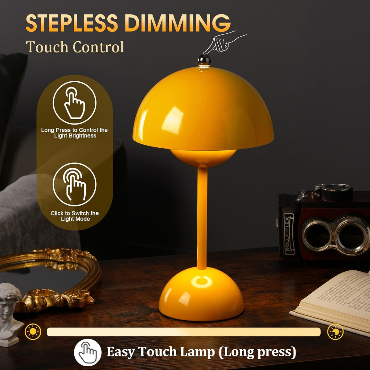 Minimalist Flowerpot Portable Mushroom Table Lamp