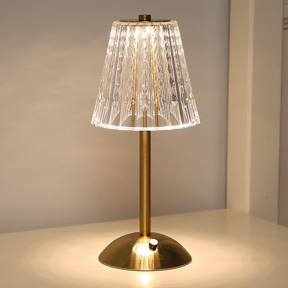 Luxury Glass Table Lamp with Sparkling Crystal Shade