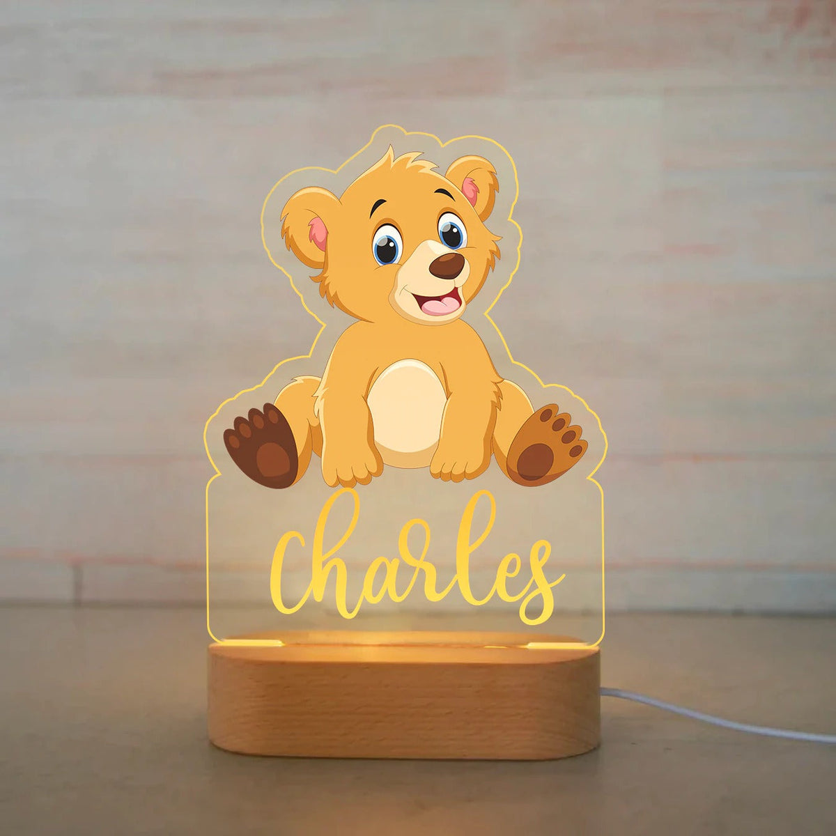 Personalized Name Animals Night Lights