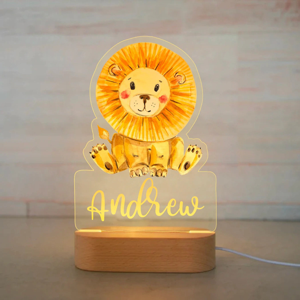 Personalized Name Animals Night Lights