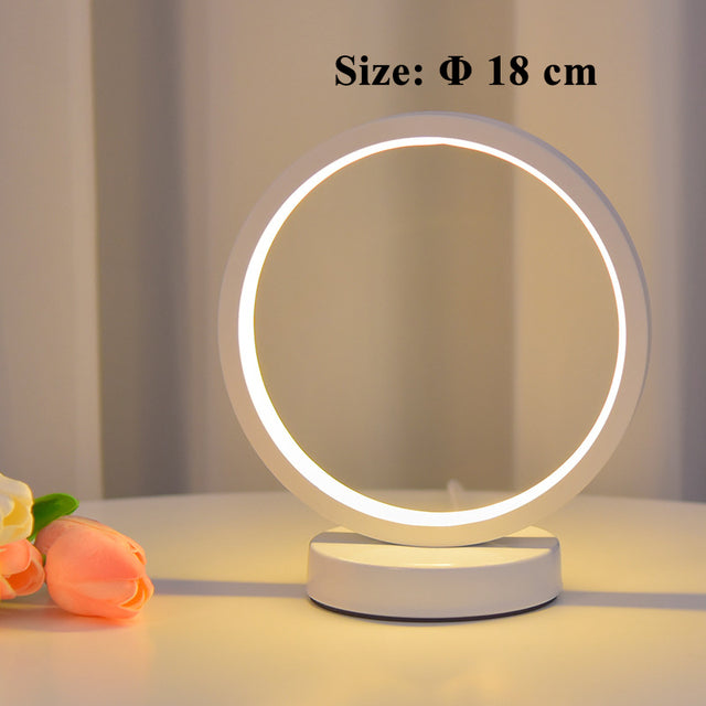 Circle LED Nightstand Lamp