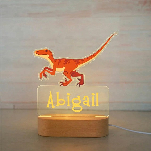 Personalized Name Animals Night Lights