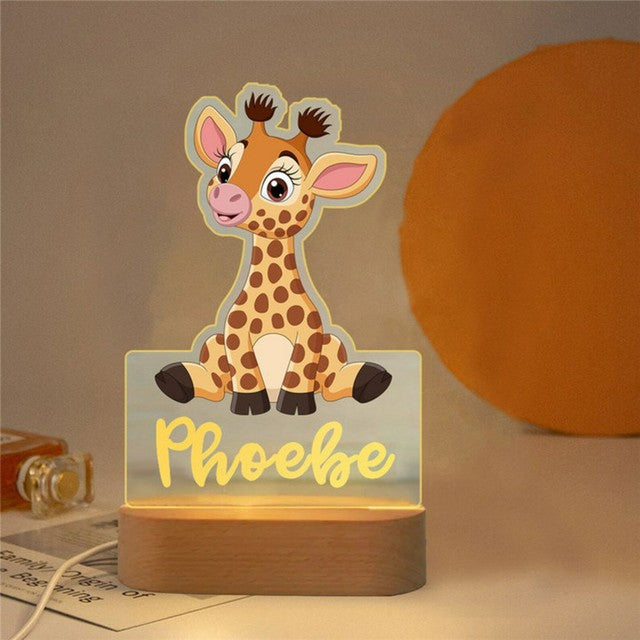 Personalized Name Animals Night Lights