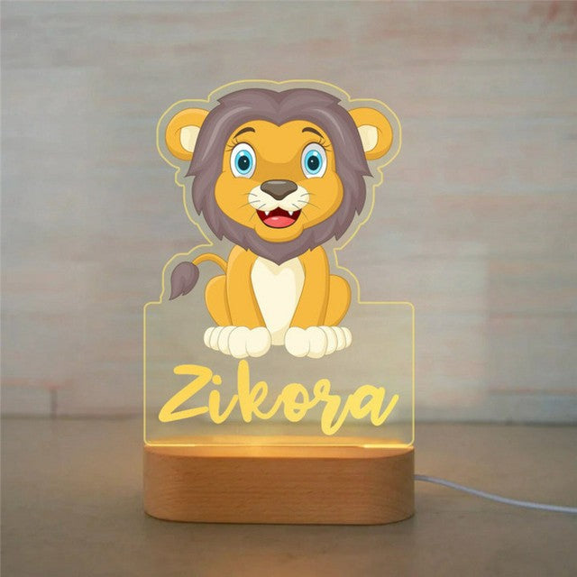 Personalized Name Animals Night Lights