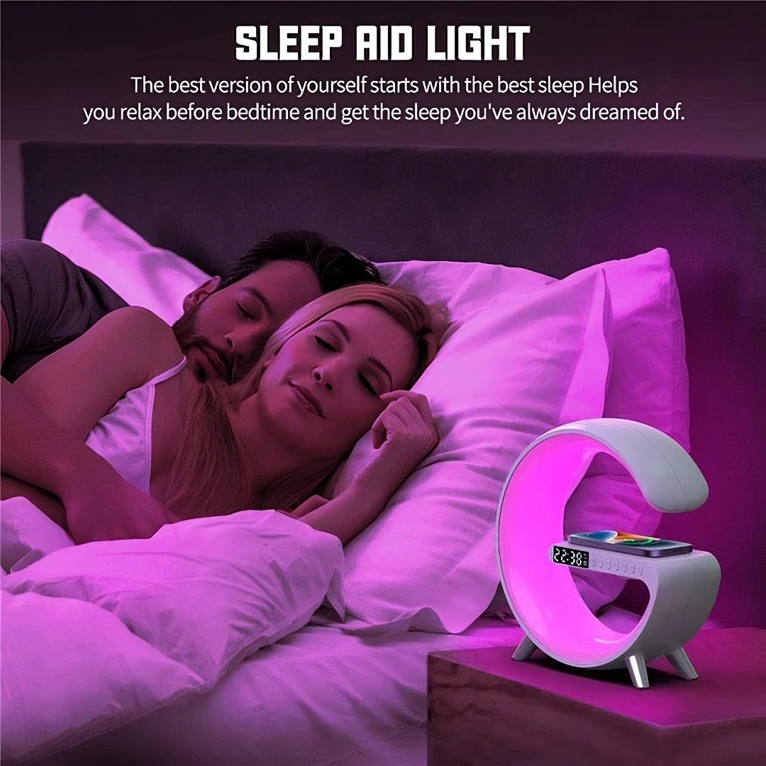 4-in-1 Alarm Clock, Mood Light, Speaker And Wireless Charger