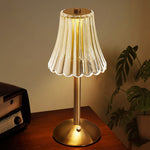 Luxury Glass Table Lamp with Sparkling Crystal Shade
