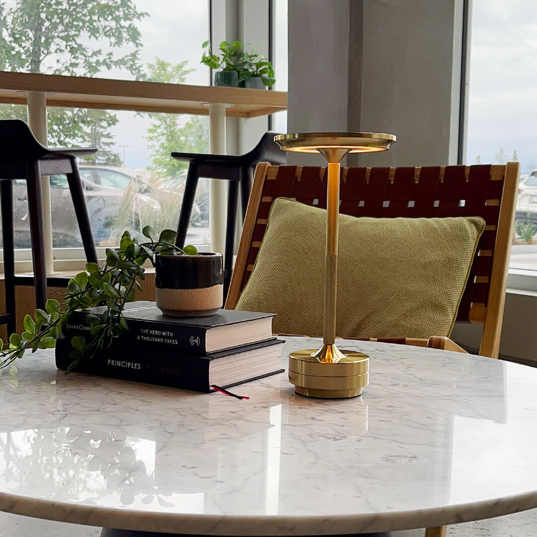 Metallic Cordless Table Lamp