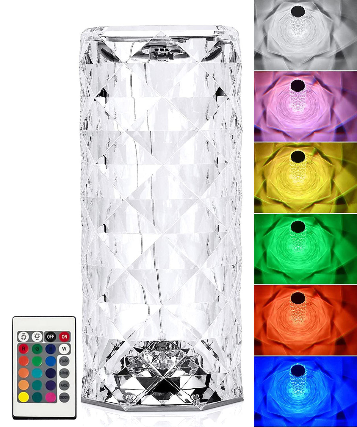 Modern Crystal Base Table Lamps For Bedroom