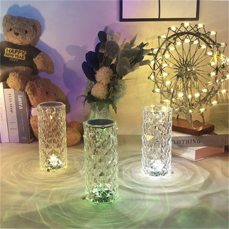 Modern Crystal Base Table Lamps For Bedroom