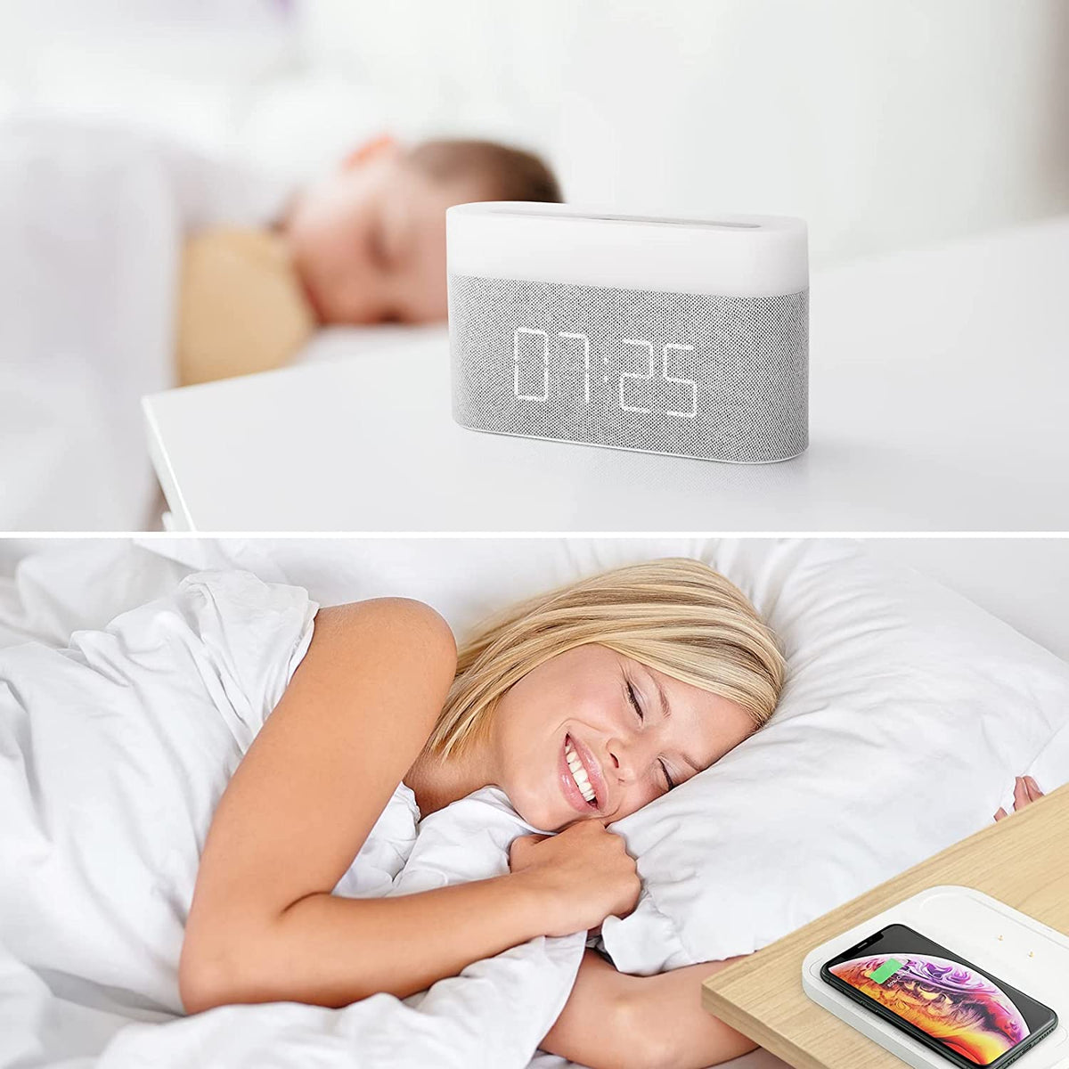 3 in 1 Wireless Charger, Alarm Clock and LED Lamp