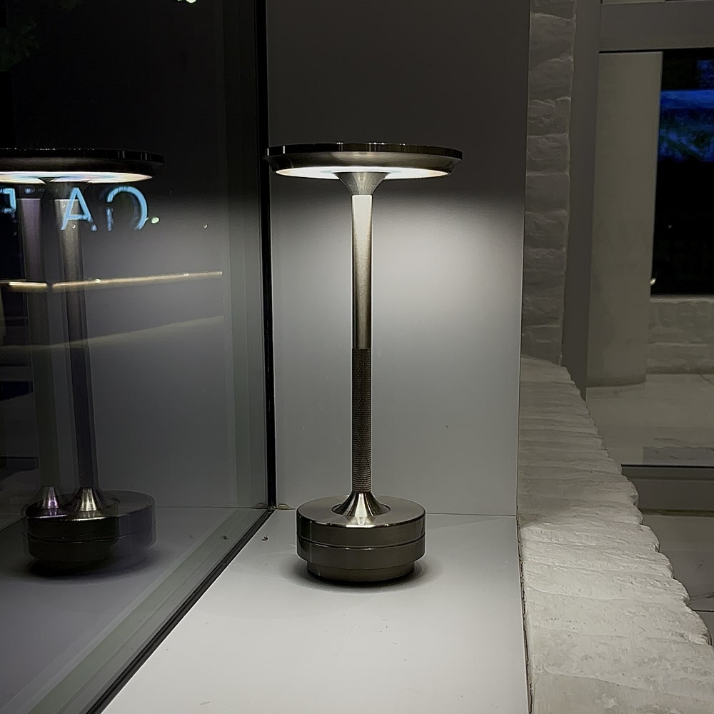 Metallic Cordless Table Lamp