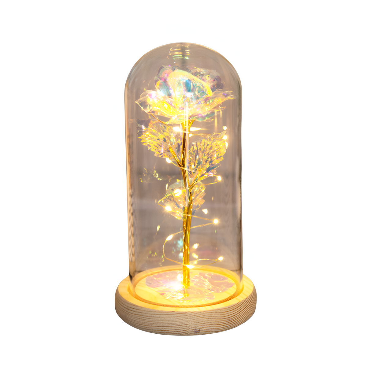 Galaxy Enchanted Rose LED Glass Display