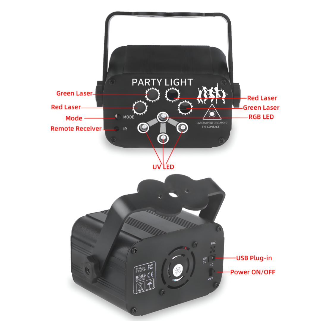 Mini Portable Nightclub Light Projector