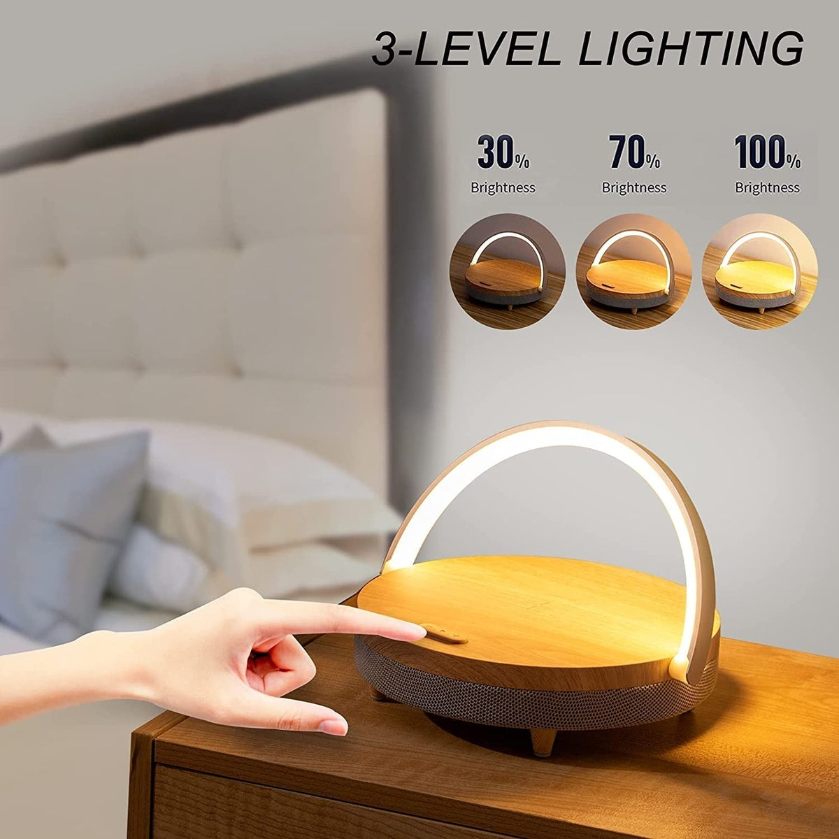 3 in 1 LED Lamp, Bluetooth Speaker And Wireless Charger